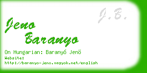 jeno baranyo business card